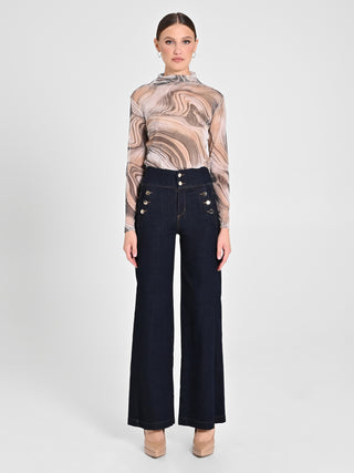 Maglia in Tulle Optical